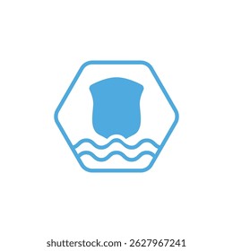 Waterproof or water resistant icon vector illustration.