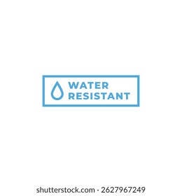 Waterproof or water resistant icon vector illustration.