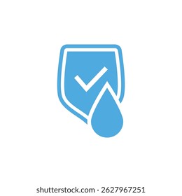 Waterproof or water resistant icon vector illustration.