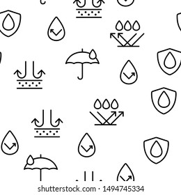 Ilustración De Línea Ligera De Vector De Materiales Resistentes A Agua Y A Prueba De Agua