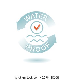 icono de vector impermeable, resistente al agua