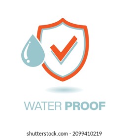 icono de vector impermeable, resistente al agua