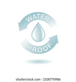 waterproof, water resistant vector icon