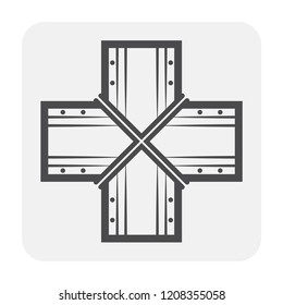 Waterproofing material or waterstop rubber product icon design, black and outline.