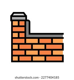 waterproofing terrace building structure color icon vector. waterproofing terrace building structure sign. isolated symbol illustration
