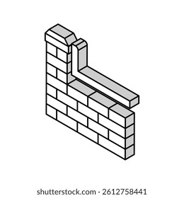 waterproofing terrace building structure isometric icon vector. waterproofing terrace building structure sign. isolated symbol illustration