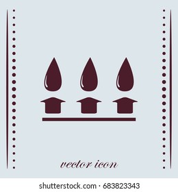 Water-repellent layer, vector sign