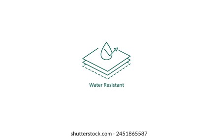Water-Resistant Protection: Durable and Waterproof - Vector Icon