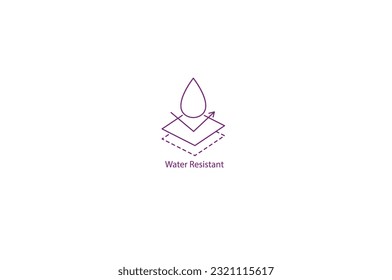 Icono del vector resistente al agua: Adoptar la durabilidad y la protección con un diseño a prueba de salpicaduras