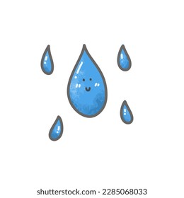 waters drop with smile face