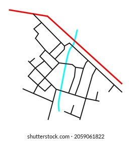 watershed road network image map design