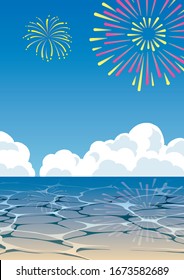 Material über Wasserflächen und blaue Himmel