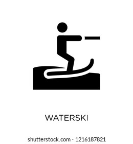 Waterski Icon. Waterski Symbol Design From Summer Collection. Simple Element Vector Illustration On White Background.