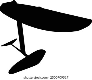 Waterskiing Silhouette on vector illustration. Waterskiing icon, logo, vector.