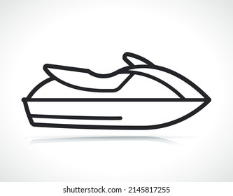 watersport thin line icon isolated