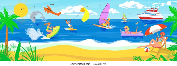 Watersports at the beach