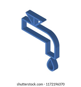 Watertap isometric left top view 3D icon