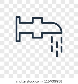 Watertap vector icon isolated on transparent background, Watertap logo concept