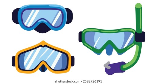 Watertight Diving Goggles and Snorkel for Underwater Swimming