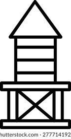 Watertower Art Vector Design Icon Illustration