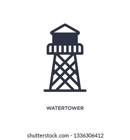 watertower isolated icon. Simple element illustration from wild west concept. watertower editable logo symbol design on white background. Can be use for web and mobile.