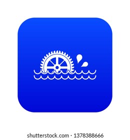 Waterwheel icon digital blue for any design isolated on white vector illustration