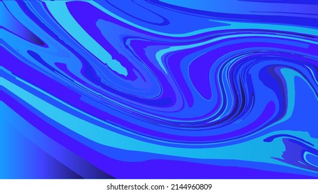 Watery Blue Paint Smudges Vector Background