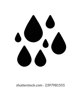 Wather droplets icon. Simple vector sign