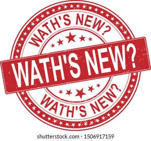 wath's new Rubber Stamp on white background