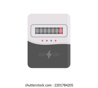 Watt hour electric meter measurement tool. Electric power meter measuring power usage logo design. Smart electricity meter measuring a home's energy consumption vector design and illustration.