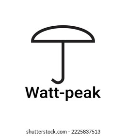 watt peak sign symbol vector illustration on white background.