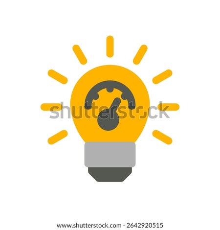 watt simple flat icon illustration