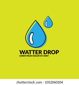 watter drop vector logo concept