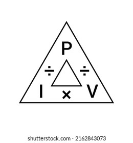 Watts amps volts formula in physics. Watts law. Power formula triangle in electricity