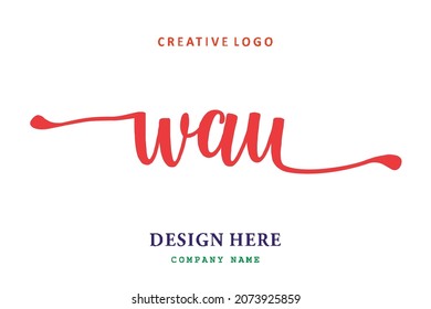 WAU lettering logo is simple, easy to understand and authoritative