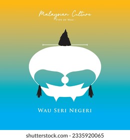 Wau Seri Negeri vector. Wau is Malaysian traditional kite.
