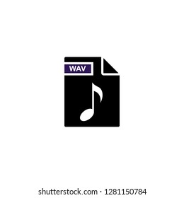 wav audio document file format icon