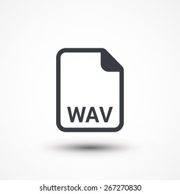 WAV Audio File Extension Icon.