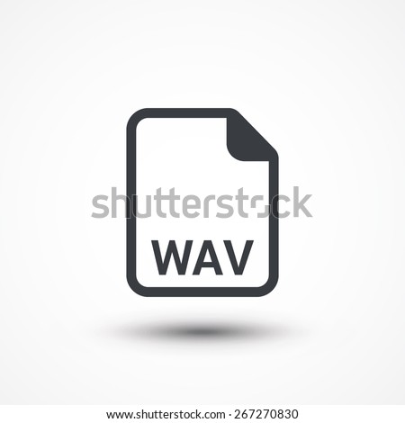 WAV audio file extension icon.