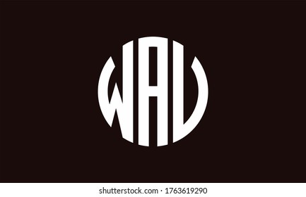 Vektor-Logo-Vorlage für abstraktes Monogramm-Logo des WAV-Circle
