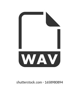 WAV File format icon, vector graphics