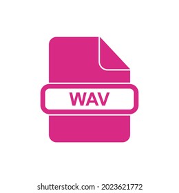 WAV file format icon vector sign symbol