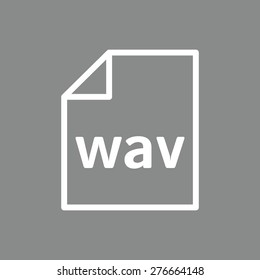 Wav file icon. Audio file format
