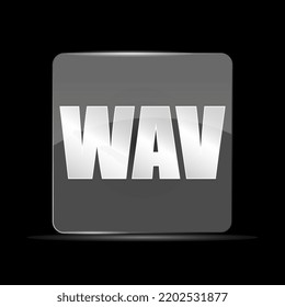 WAV File Icon, Flat Design Style