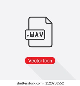 WAV File Icon Vector Ilustration Eps10
