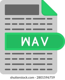 WAV Flat Style Icon Design