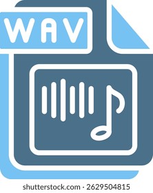 Ícone de Duas Cores do Glifo WAV