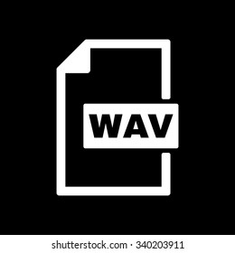 The WAV icon. File audio format symbol. Flat Vector illustration
