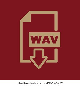 The WAV icon. File audio format symbol. Flat Vector illustration