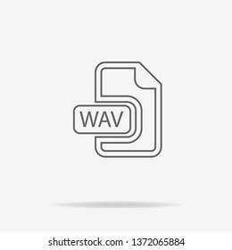 Wav icon. Vector concept illustration for design.